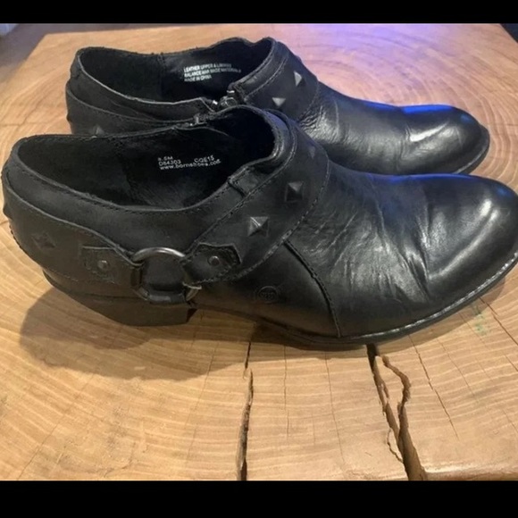 Born Ankle Moto Boot 8 1/2 Black - Picture 2 of 6